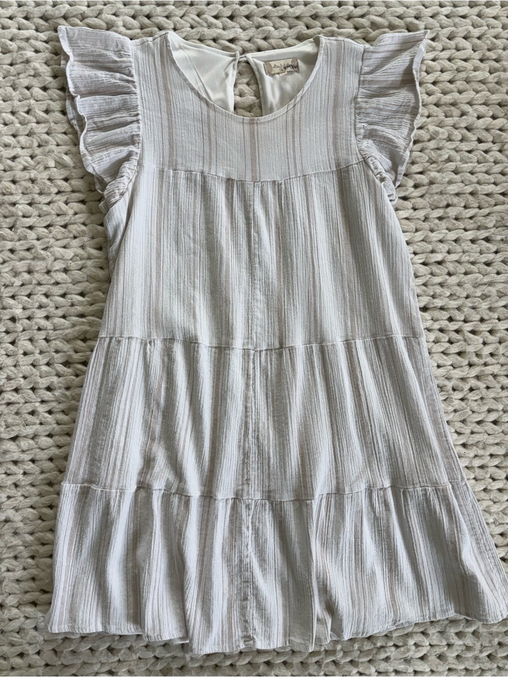 Summer Dress with Ruffle Sleeve, Cottagecore, Bohemian /Boho Resort Wear.